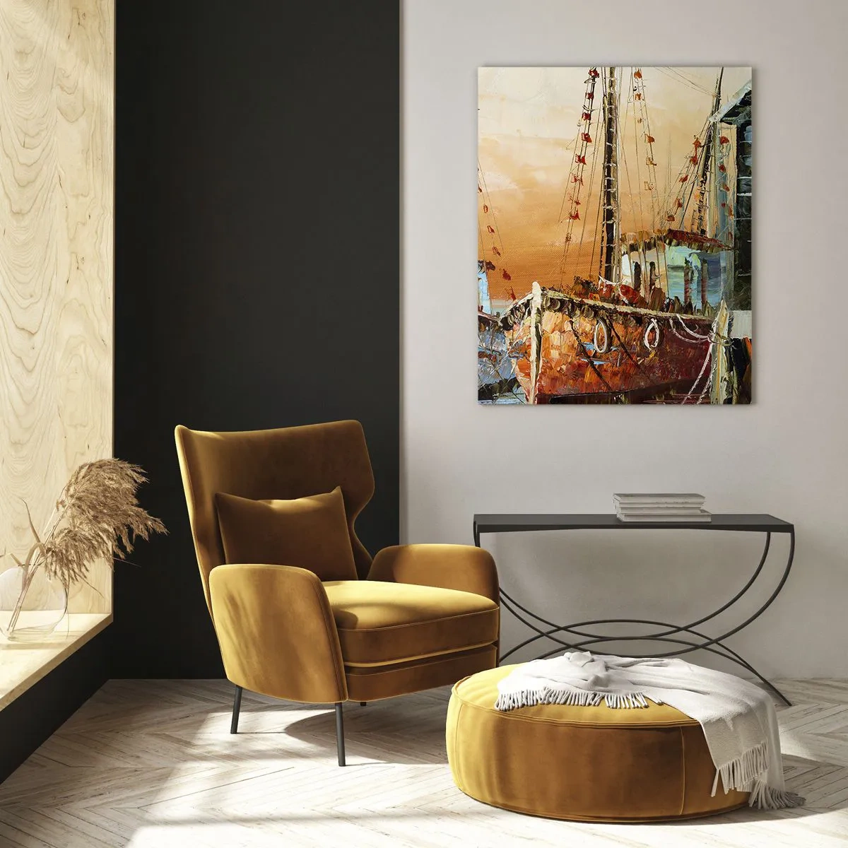 Billede på glas - Fredelig tilbagevenden - 50x70 cm