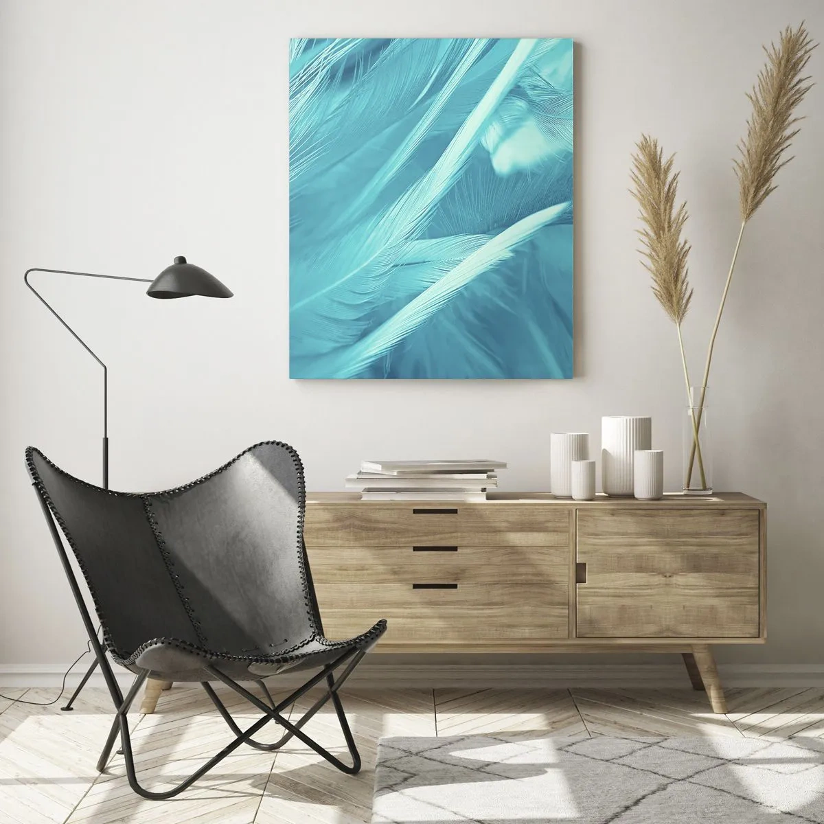 Billede på glas - At drukne i fluff - 50x70 cm