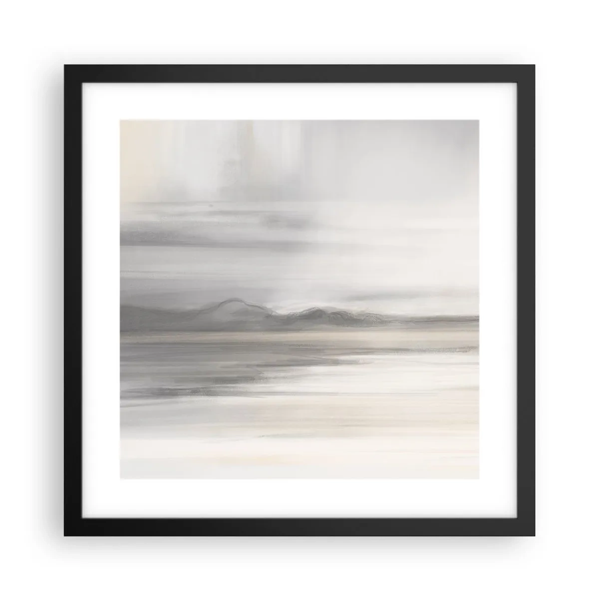 Plakat i sort ramme - En tankevækkende afstand - 40x40 cm