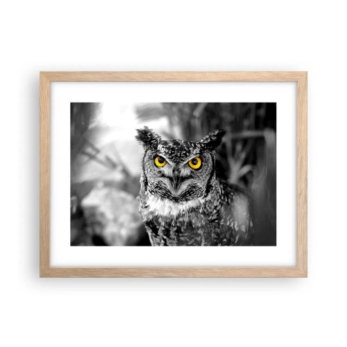 Plakat i ramme af lyst egetræ - Intet kan skjules - 40x30 cm
