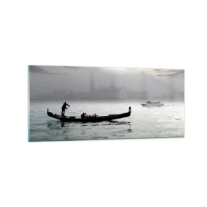 Billede på glas - En fabelagtig by af vand og tåge - 120x50 cm