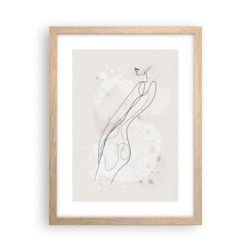 Plakat i ramme af lyst egetræ - At forvilde sig med blikket - 30x40 cm