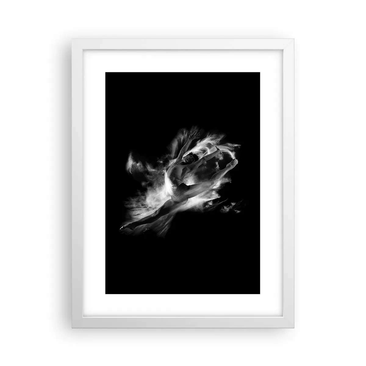 Plakat i hvid ramme - Stoppet under flyvning - 30x40 cm