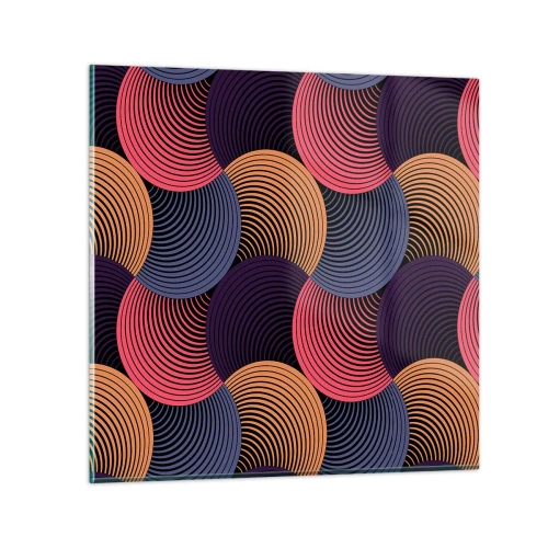 Billede på glas - I en cirkulær rytme - 50x50 cm