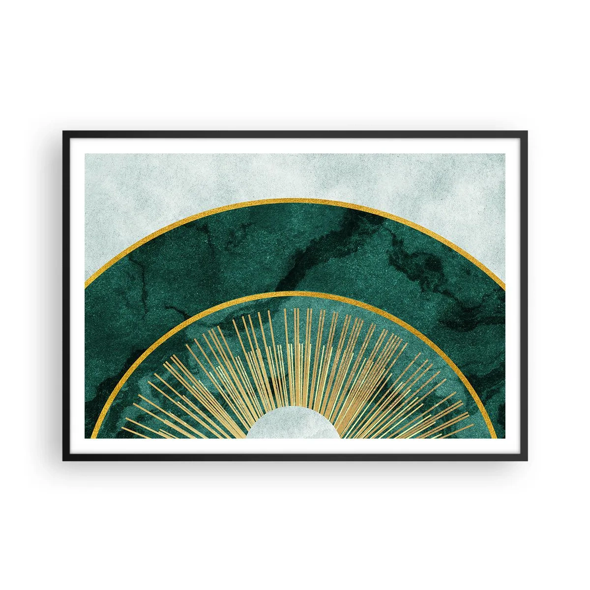 Plakat i sort ramme - Et anderledes solsystem - 100x70 cm