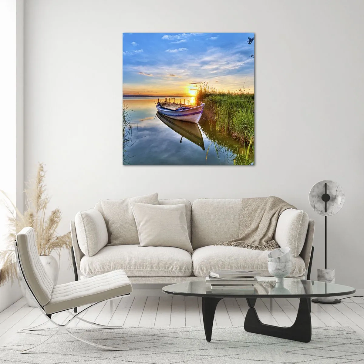 Billede på glas - Bugt med opfyldte drømme - 40x40 cm