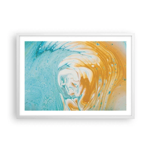 Plakat i hvid ramme - Pastel hvirvel - 70x50 cm