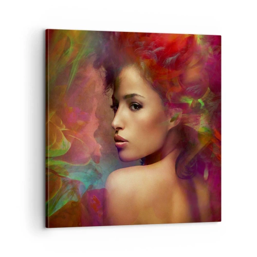 Lærredstryk - Billede på lærred - Smukkere end en regnbue, sart som tåge - 60x60 cm