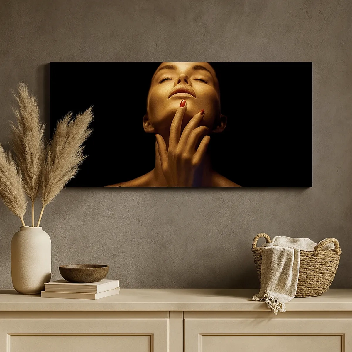 Lærredstryk - Billede på lærred - Som gylden silke - 30x30 cm