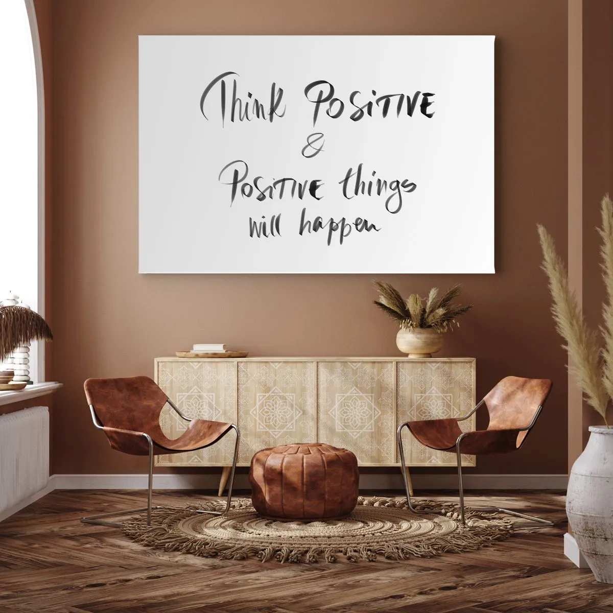 Lærredstryk - Billede på lærred - Hvordan skal man leve? - 100x70 cm