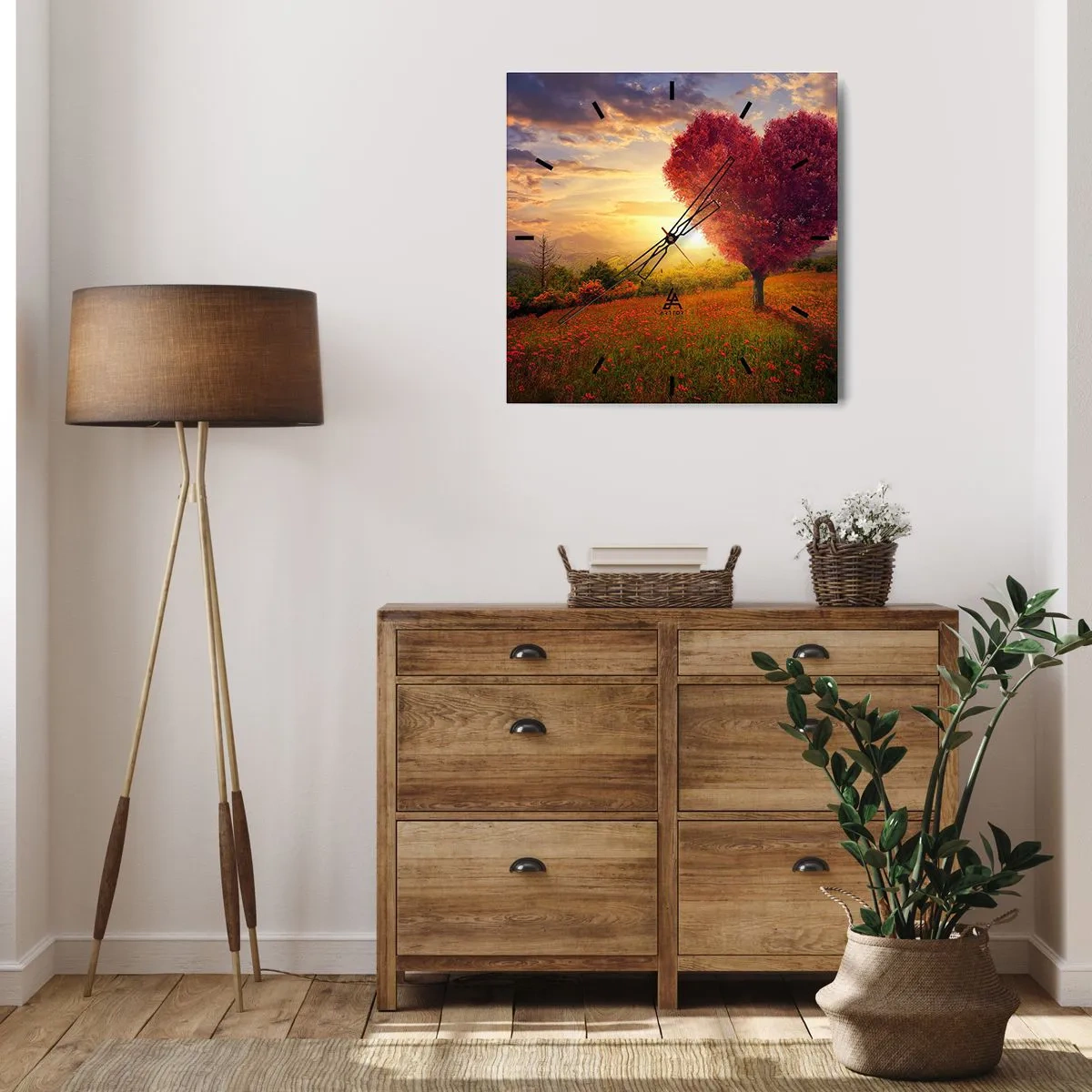 Vægur, Uret - Det griber om hjertet - 30x30 cm