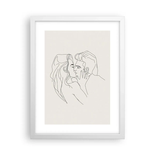 Plakat i hvid ramme - Forviklet i følelser - 30x40 cm