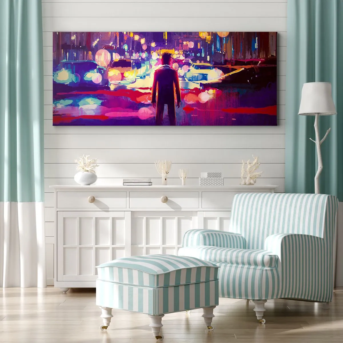 Lærredstryk - Billede på lærred - Nedsænket i lys - 120x50 cm