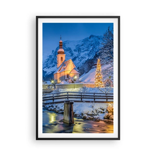 Plakat i sort ramme - Julens ånd - 61x91 cm