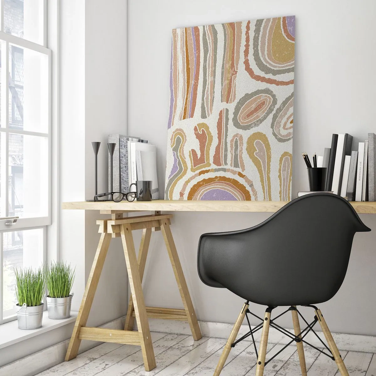 Billede på glas - Farverige tværsnit - 80x120 cm