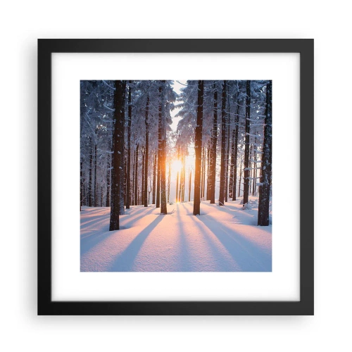 Plakat i sort ramme - Klart i sort og hvidt - 30x30 cm