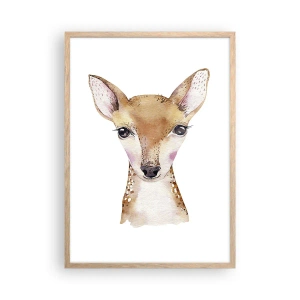 Plakat i ramme af lyst egetræ - Uskyldighedens natur - 50x70 cm