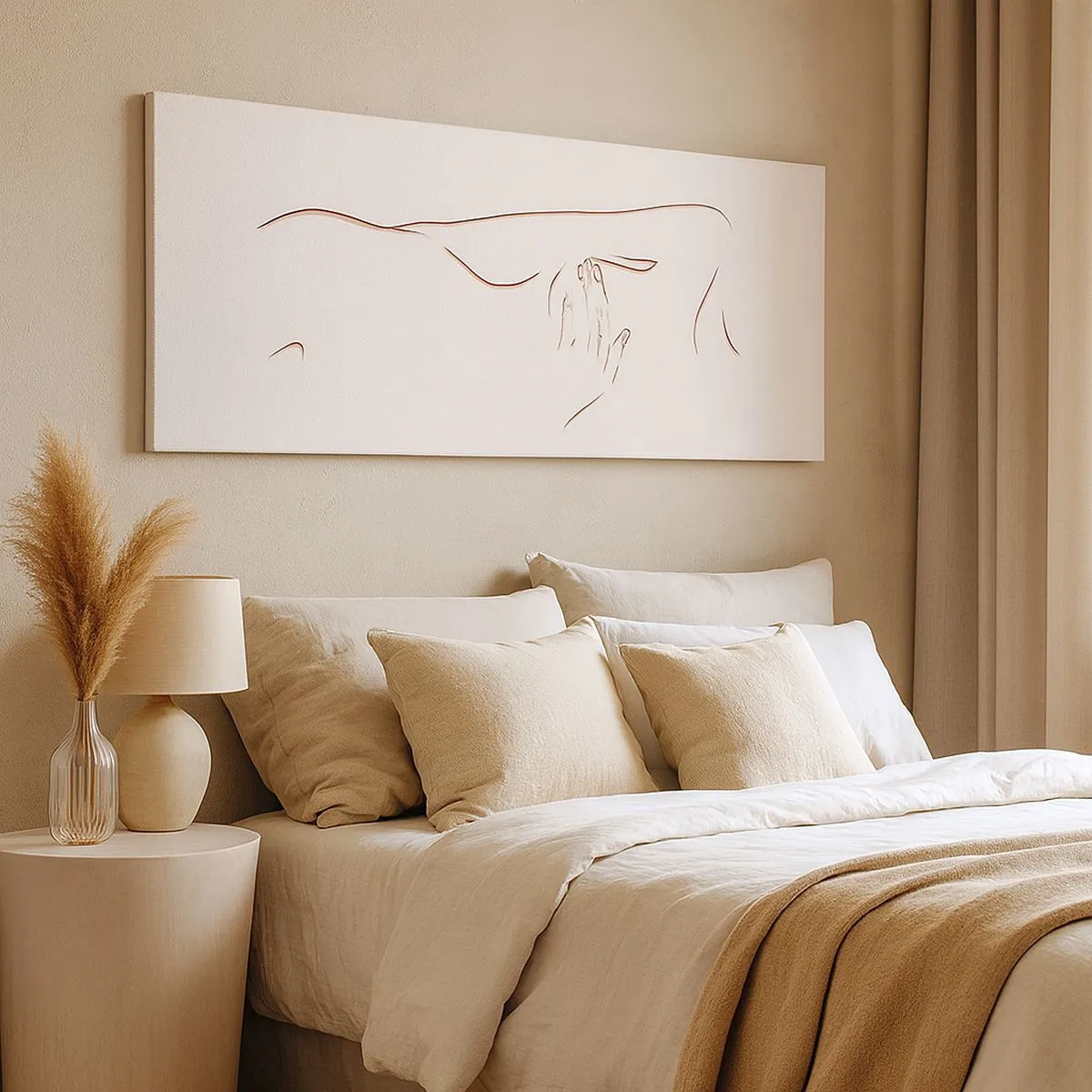 Lærredstryk - Billede på lærred - Begærets form - 100x40 cm