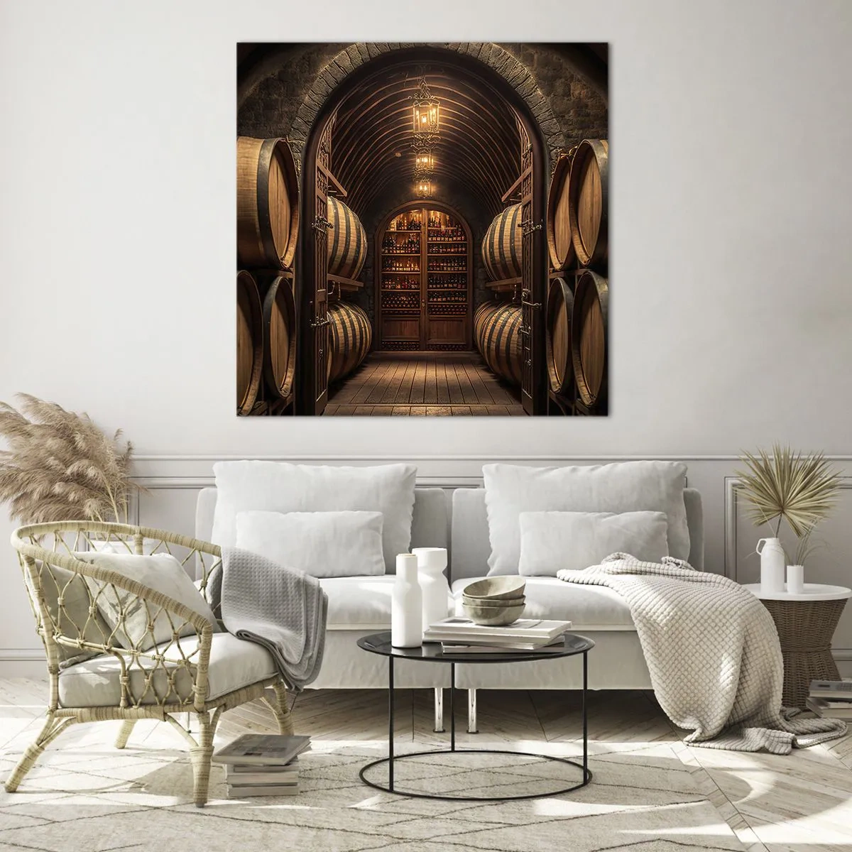 Billede på glas - Atmosfærisk kælder - 50x50 cm
