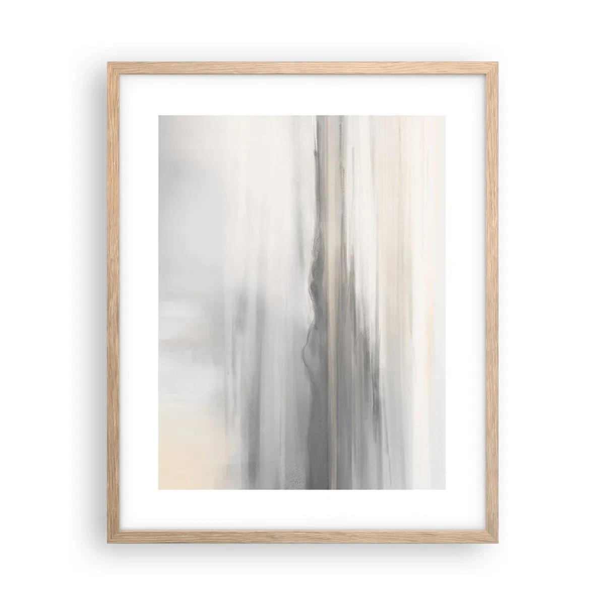 Plakat i ramme af lyst egetræ - En tankevækkende afstand - 40x50 cm