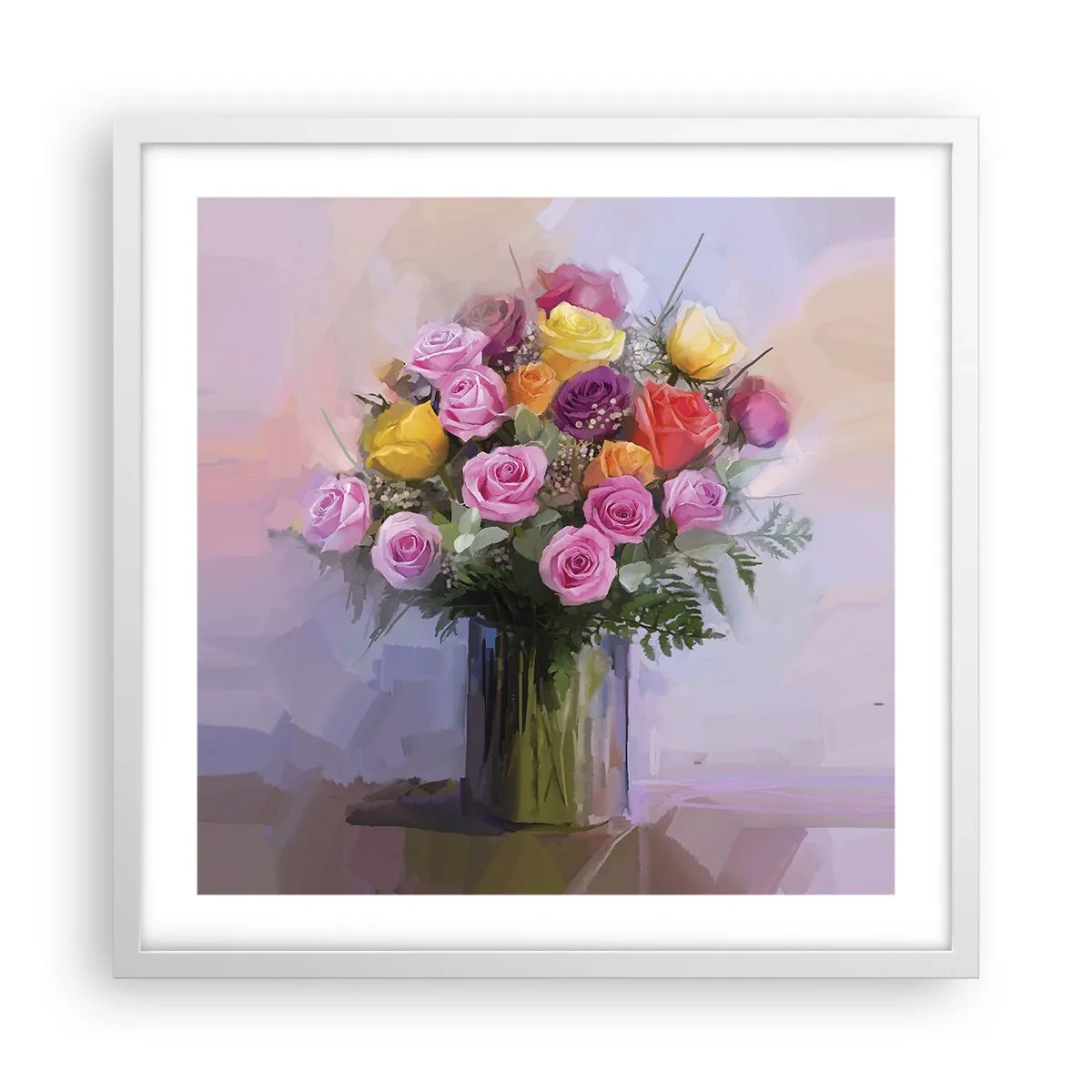 Plakat i hvid ramme - Bevaret skønhed - 50x50 cm