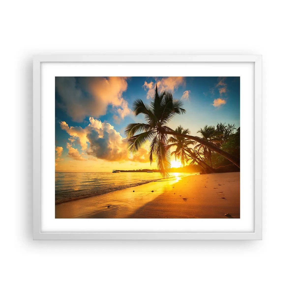 Plakat i hvid ramme - Caribisk drøm - 50x40 cm