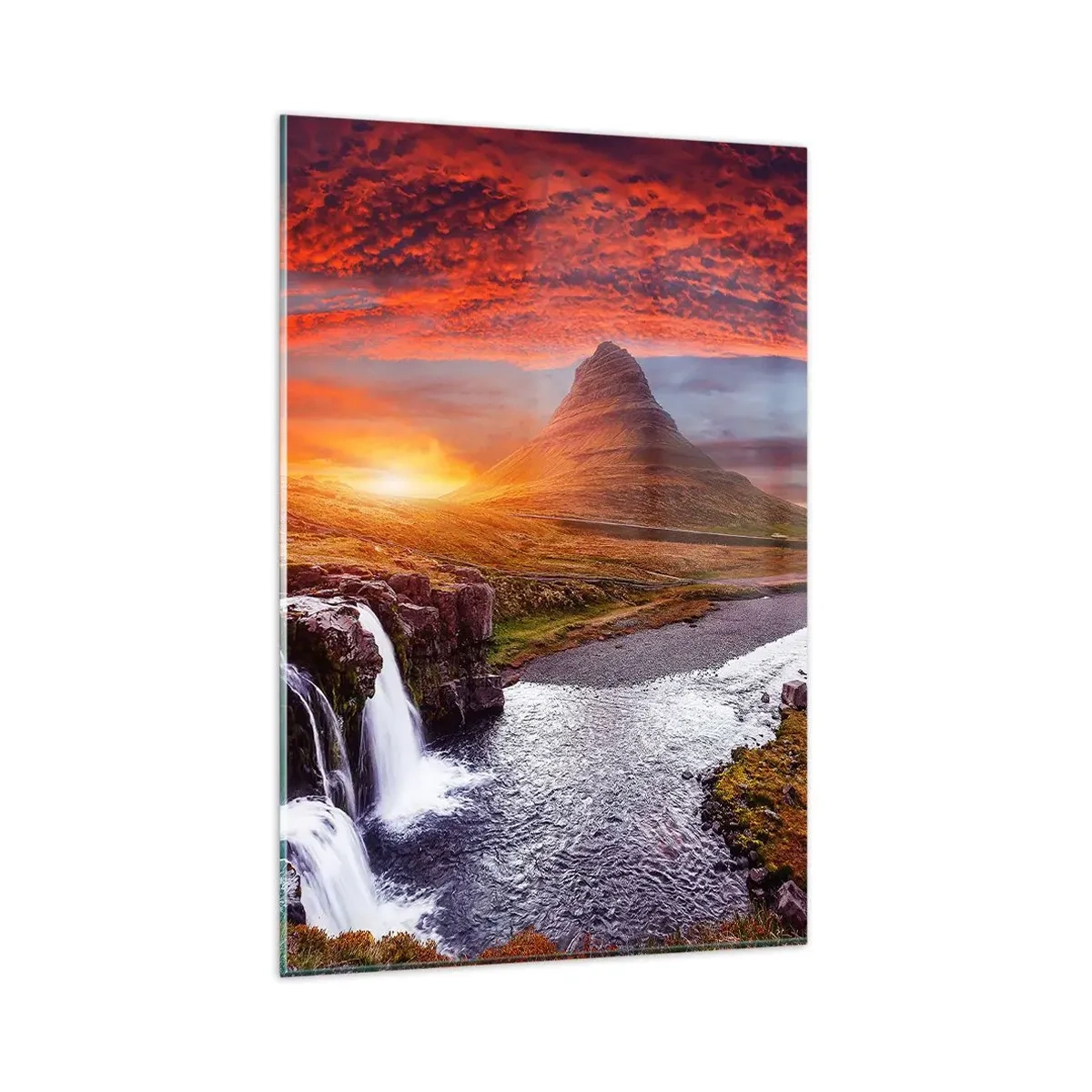 Billede på glas - En udsigt over Midgård - 80x120 cm
