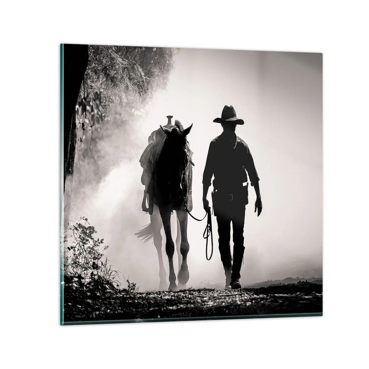 Billede på glas - En morgen i Texas - 60x60 cm