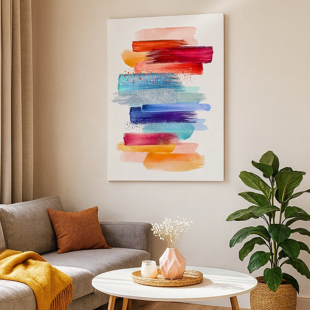 Lærredstryk - Billede på lærred - Op og ned - 50x70 cm