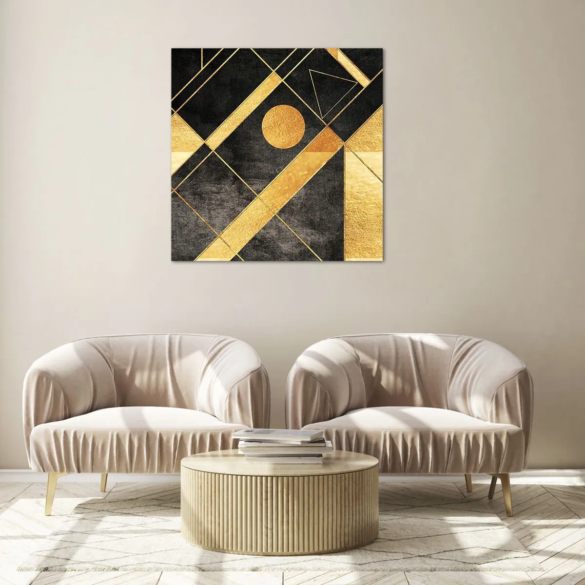 Billede på glas - Ørkenens sol - 30x30 cm