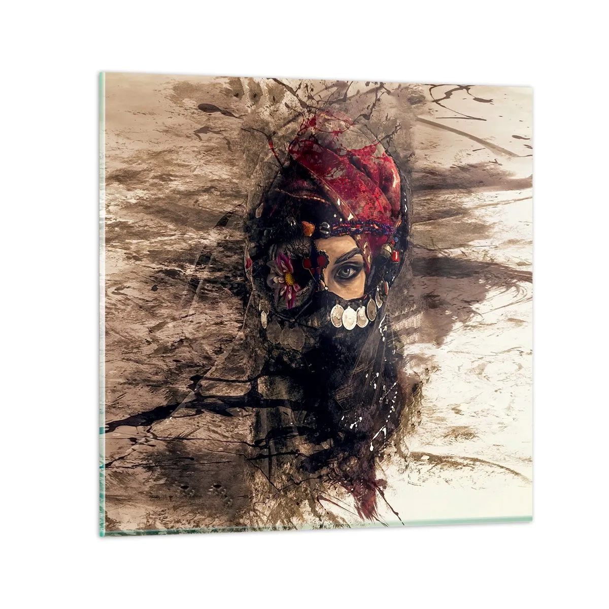 Billede på glas - Foruroligende for at sige det mildt - 50x50 cm