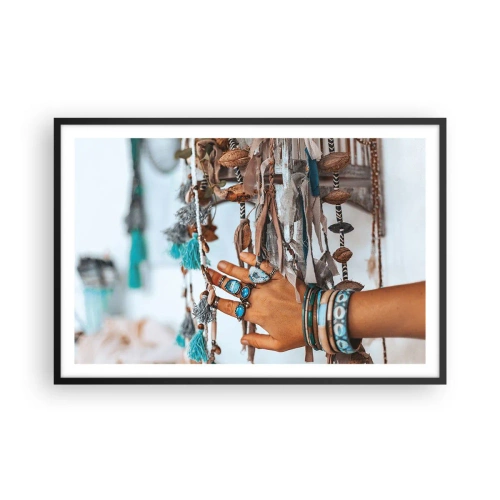 Plakat i sort ramme - Lokale skatte - 91x61 cm