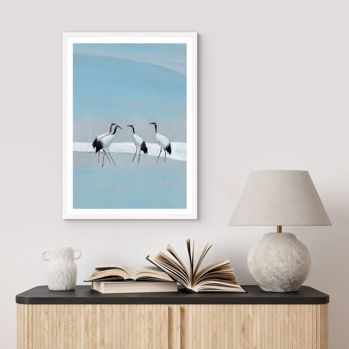Plakat i hvid ramme - Efter en varm dag - 40x50 cm