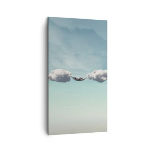 Lærredstryk - Billede på lærred - Lykken i øjeblikket - 45x80 cm