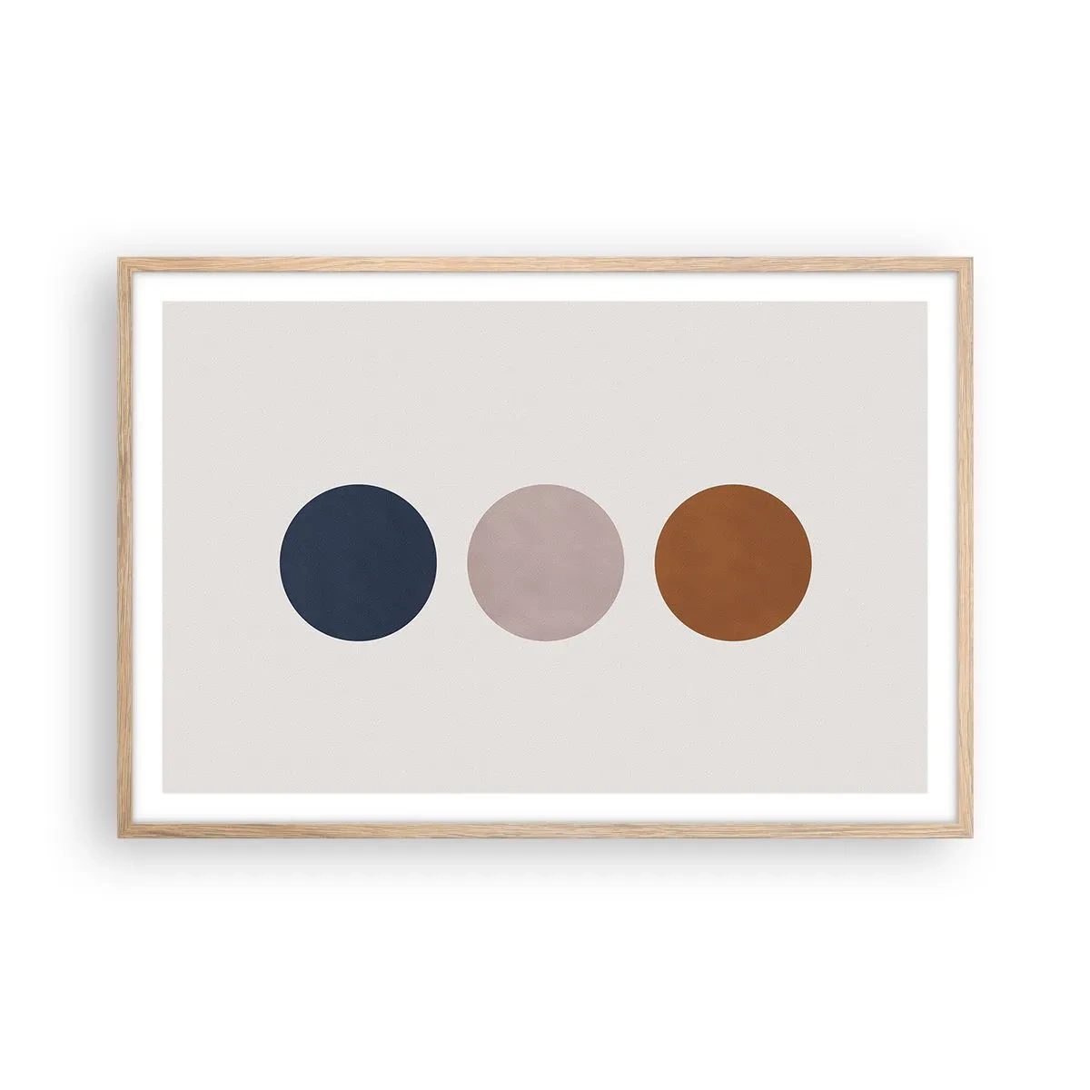 Plakat i ramme af lyst egetræ - Et symbol på perfektion - 91x61 cm