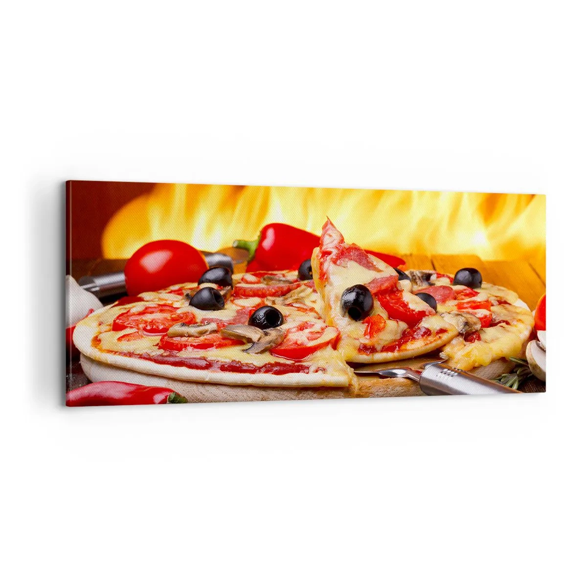 Lærredstryk - Billede på lærred - From Italy with love - 100x40 cm