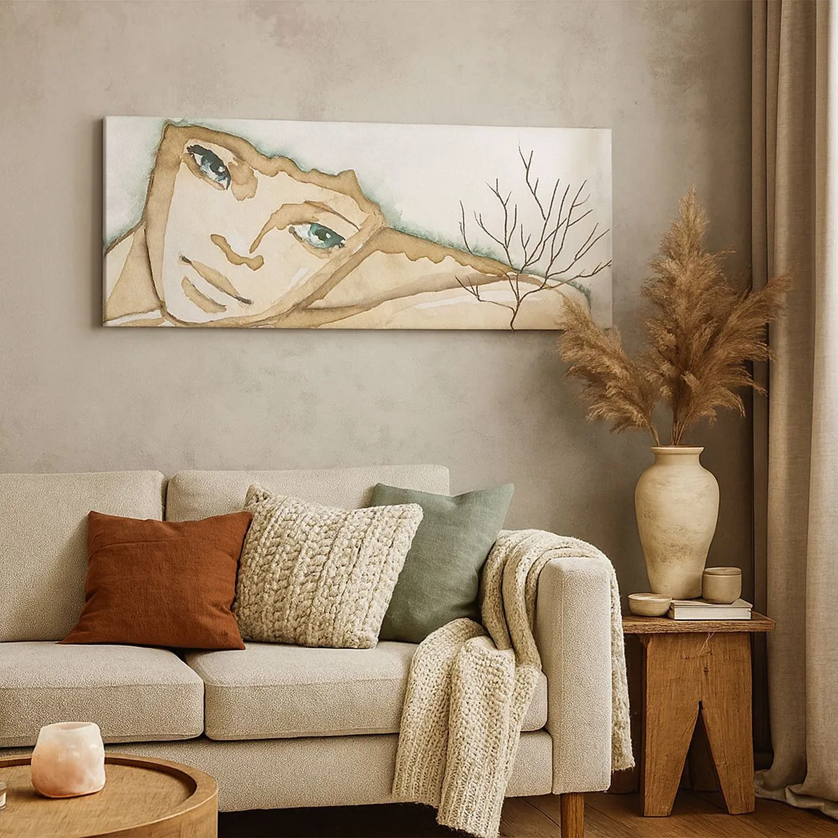 Lærredstryk - Billede på lærred - Poesiens træ vokser ud af stilheden - 100x40 cm