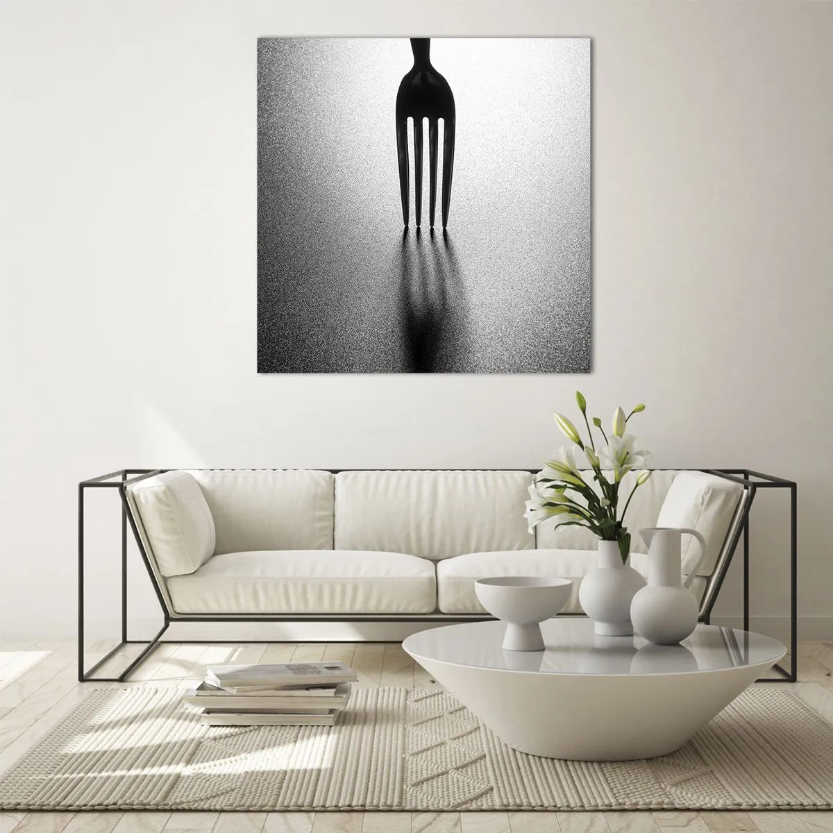 Billede på glas - Lys og skygge - 50x50 cm