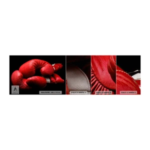 Prøve Fototapet Premium Sand - Kampens spænding bag os - Sport, Boks, Boksehandsker - 100x30 cm