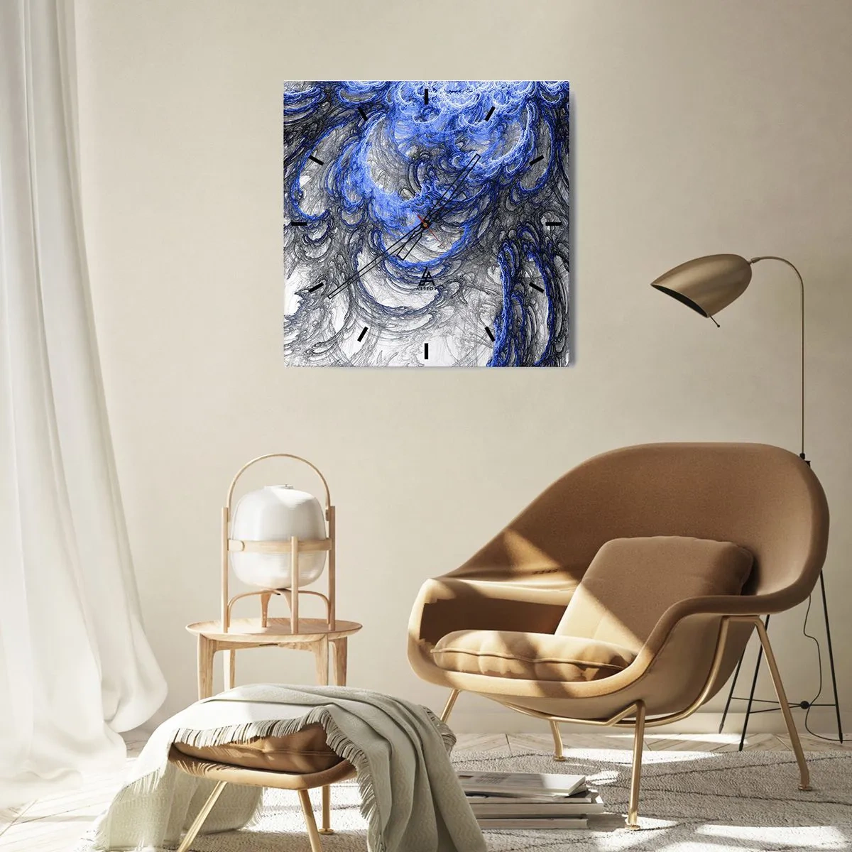 Vægur, Uret - En bølges fødsel - 40x40 cm