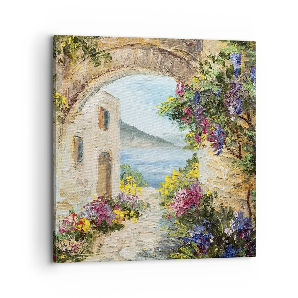 Lærredstryk - Billede på lærred - Charmen af kystlandskabet - 70x70 cm
