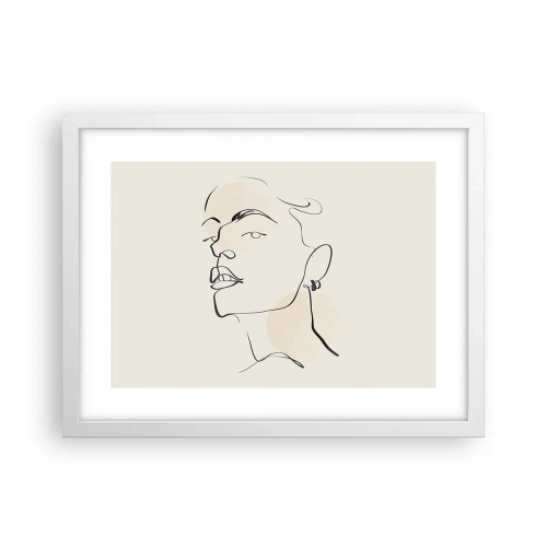 Plakat i hvid ramme - Et stolt blik - 40x30 cm