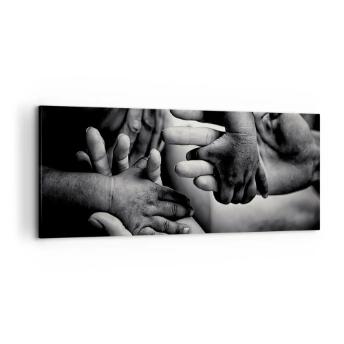 Lærredstryk - Billede på lærred - At være menneske - 120x50 cm