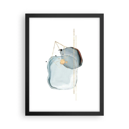 Plakat i sort ramme - En undersøgelse af dråber - 30x40 cm