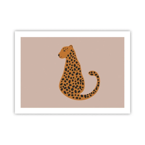 Plakat - Leopardprint er et moderigtigt mønster - 70x50 cm