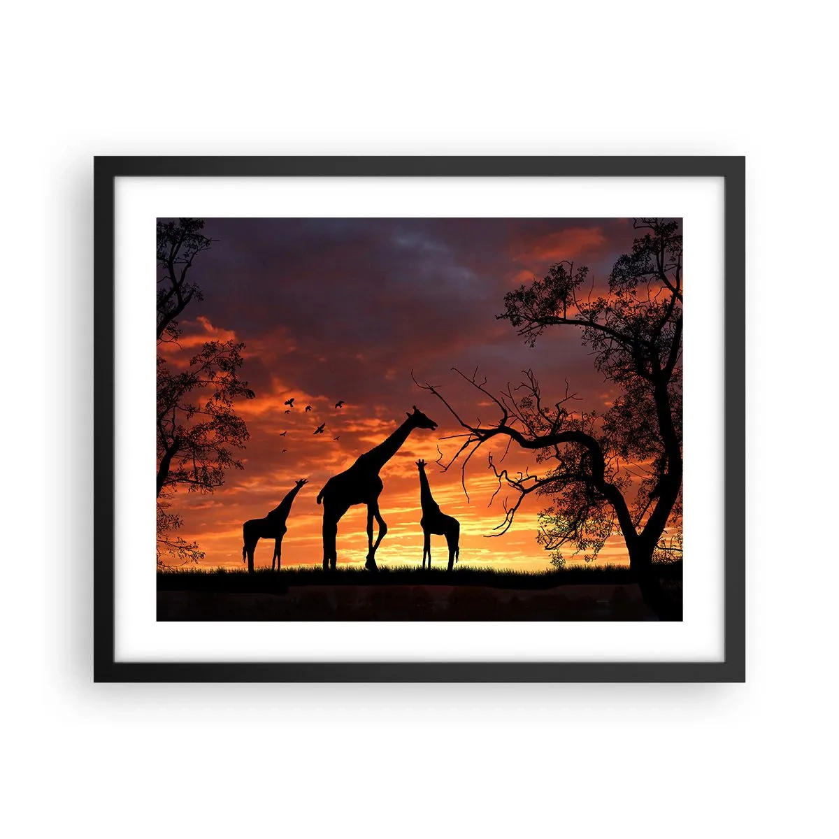 Plakat i sort ramme - En lille middag med dem, du holder af - 50x40 cm