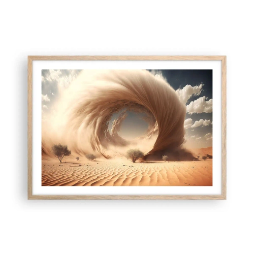 Plakat i ramme af lyst egetræ - Åben portal - 70x50 cm