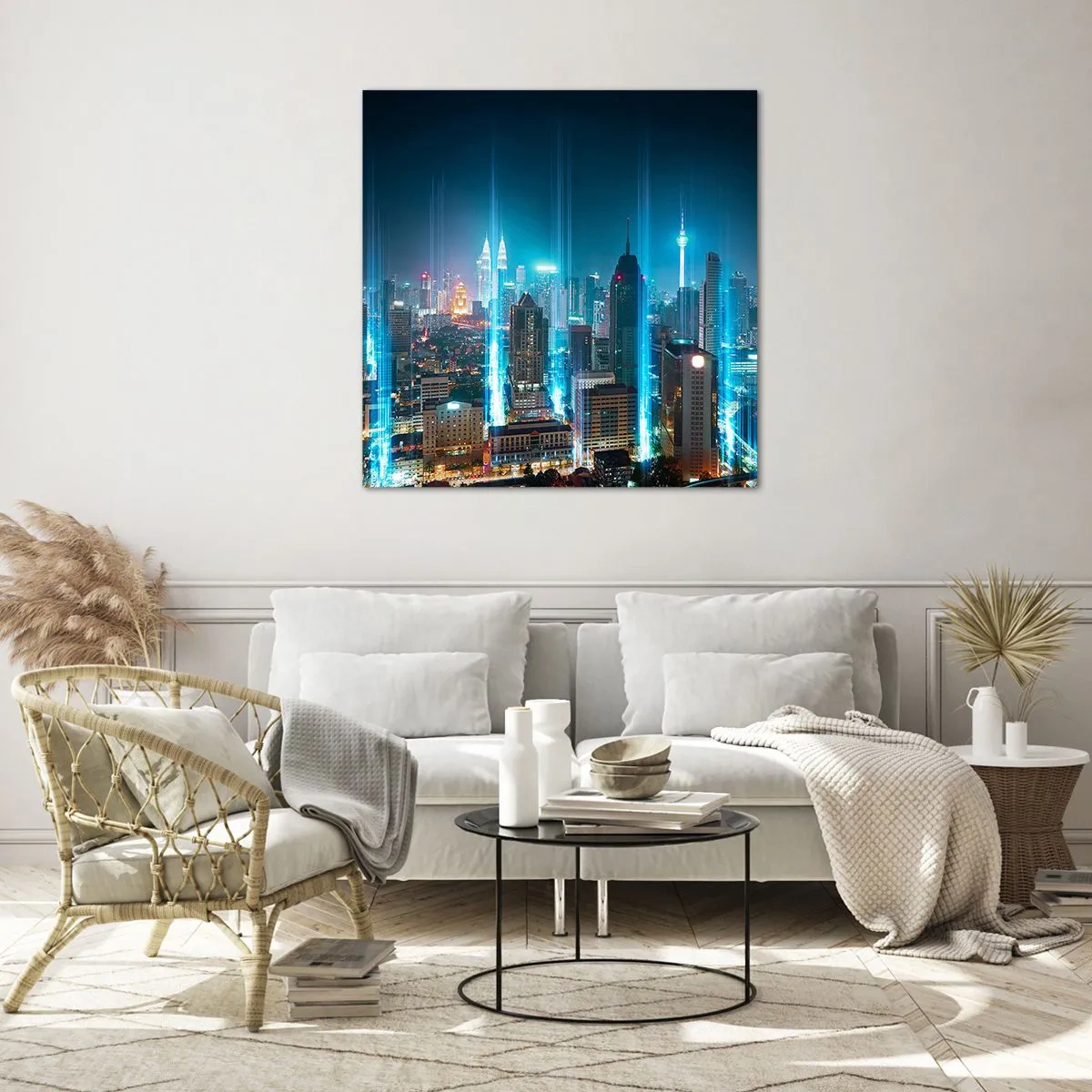 Billede på glas - Berlin til himlen - 30x30 cm