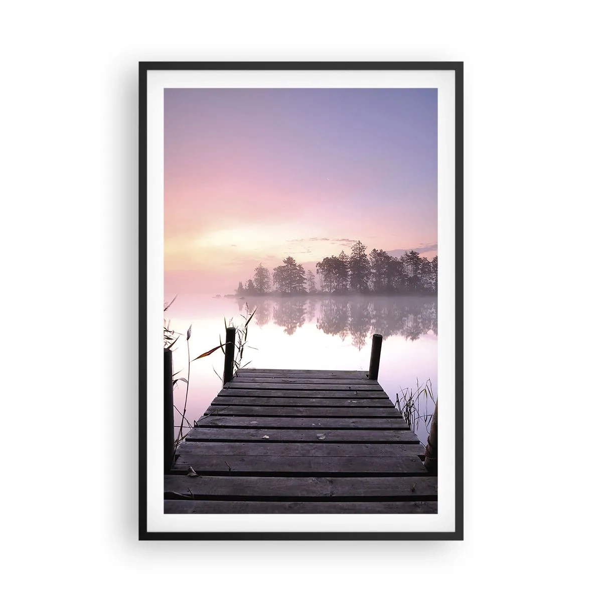Plakat i sort ramme - Ud af den lilla tåge... - 61x91 cm