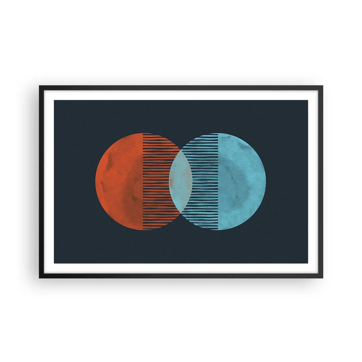 Plakat i sort ramme - Astronomisk fantasi - 91x61 cm